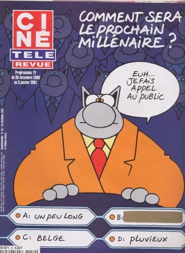Ciné Télé Revue / 28-12-2000 N° 52 : Alizée (2p) - Lio (2p) - Tom Hanks (2p) - Sophie Talmann (4p) - Charles Aznavour (3p)