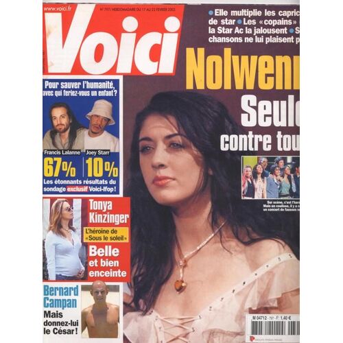 Voici / 17-02-2003  N° 797 : Nolwenn Leroy (2p) - Johnny Depp (1,5p) - Sheila (1p) - Sophie Marceau (1/2p) - Lisa Marie Presley (2p) - Bernard Campan (2p)