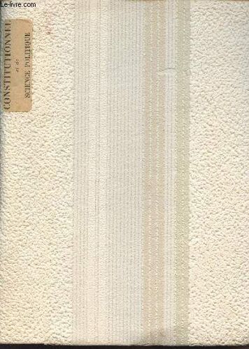 Manuel De Droit Constitutionnel Et De Science Politique - 5 Éd.