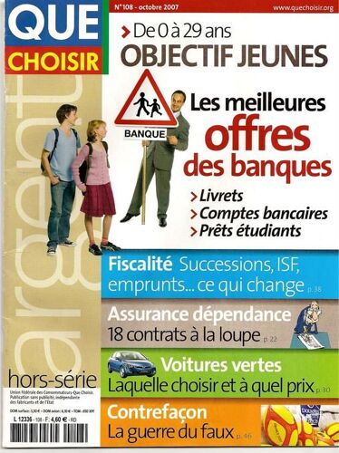 Que Choisir Hors-Série N° 108 : Objectif Jeunes : Les Meilleurs Offres Des Banques