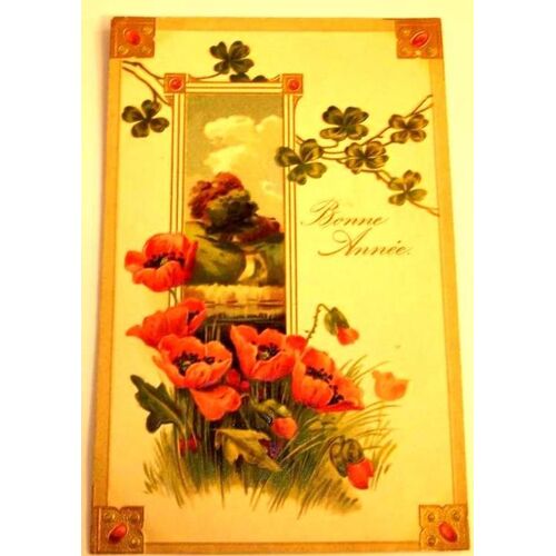Carte Postale Ancienne Bonne Annee