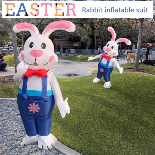 Costume Gonflable Jeu Déguisement De Pâques Combinaison Cosplay Tenue Cadeau Lapin Hai200303009 ®Hoeroie