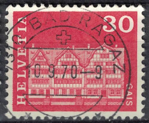 Suisse 1968 Oblitéré Used Place Du Village Square Houses Maisons À Gais Su