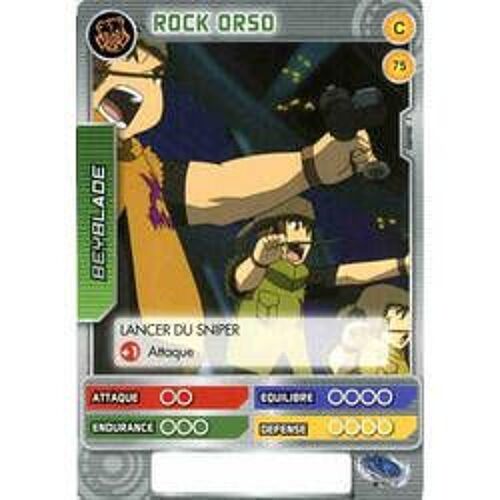 Carte Beyblade - Rock Orso - 75/160 - Commune Série 1