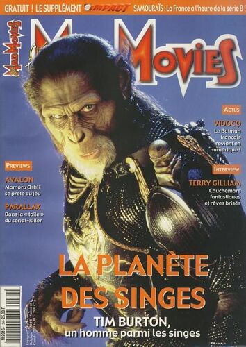 Mad Movies  N° 134 : La Planète Des Singes Tim Burton - Avalon - Vidocq - Terry Gilliam