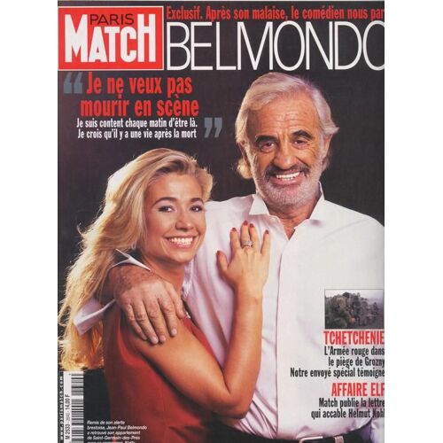 Paris Match / 30-12-1999  N° 2640 : Patricia Kaas (3p) - Pascal Obispo (1p) - Andie Macdowell (4p) - Jean Paul Belmondo (6p)