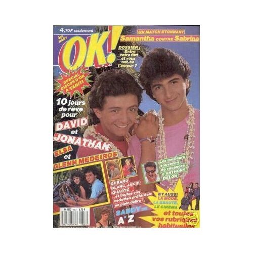 Ok Age Tendre  N° 657 : David Et Jonathan/Lio/ Vanessa Paradis/Sabrina/ Samatha Fox/ Debut De Soiree/ Sandy/Elsa/ Jean Patrick Capdevielle/ Jakie Quartz/ Princess Erika/ Kylie Minogue
