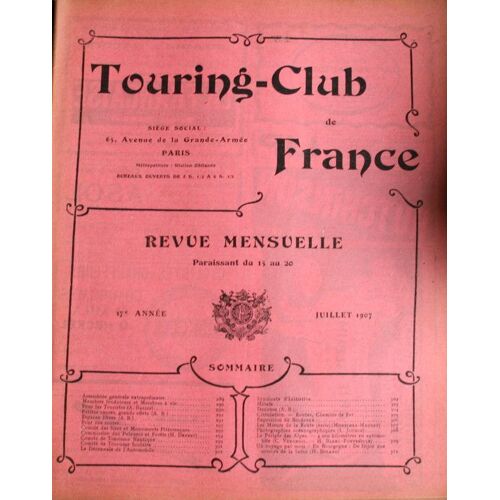 Touring Club De France, Juillet 1907  N° 0