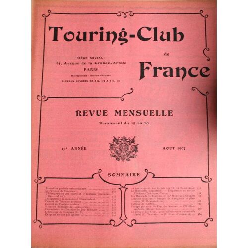 Touring Club De France, Aout 1907  N° 0