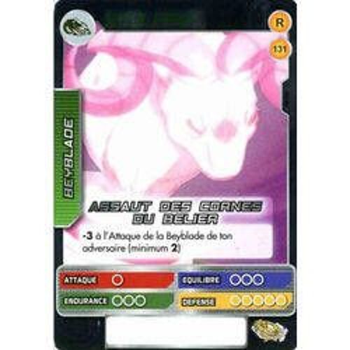 Carte Beyblade - Rock Aries - 131/160 - Rare Série 1