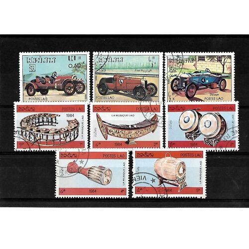 Laos-1984-Lot De 8 Timbres Oblitérés-Très Bon Etat