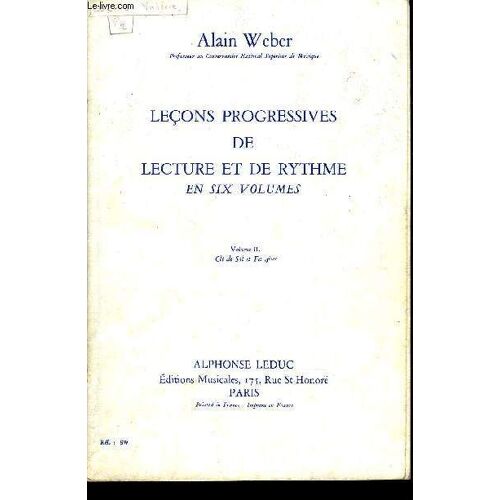 Lecons Progressives De Lecture Et De Rythme Vol. Ii