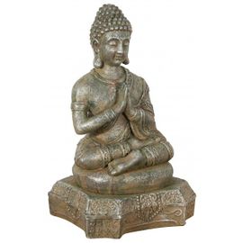 Statue résine Bouddha finition or antique L46xPR36xH70cm
