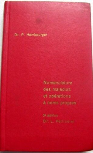 Nomenclature Des Maladies Et Operations A Noms Propres