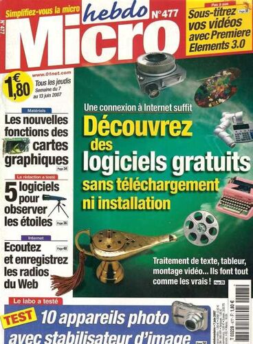 Hebdo Micro  N° 477 : Découvrez Des Logiciels Gratuits