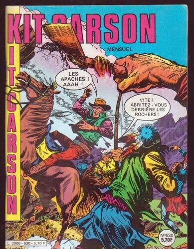 Kit Carson  N° 530 : " Comic Pocket Français En Noir & Blanc Contenant Des Bandes Dessinées De Cow Boys & D'indiens "