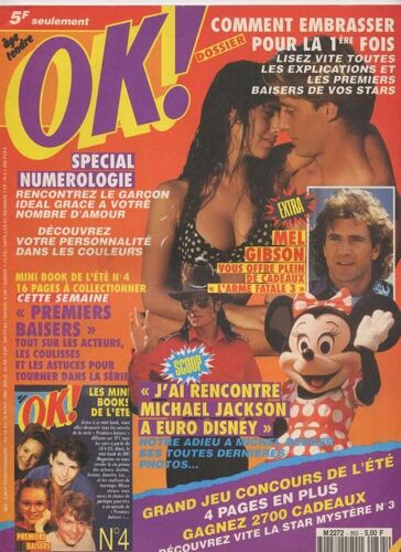 Ok / 10-08-1992  N° 865 : Michael Jackson (2,5p) - Michel Berger (1p) - Pow Wow (1p) - Mel Gibson (1p)
