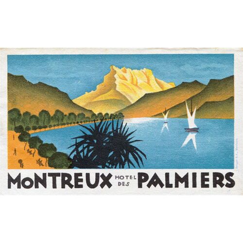 Affiche Montreux Hôtel Des Palmiers