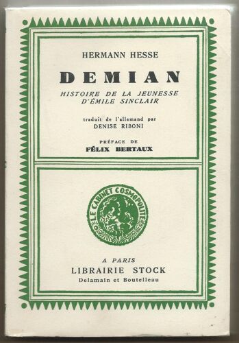 Demian, Histoire De La Jeunesse D'émile Sinclair - 1930