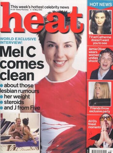 Heat (Edition Uk) / 04-05-2000  N° 64 : Whitney Houston (4p) - Russell Crowe (4p) - Kate Winslet (2p) - Friends (2p) - Mel C (2p) - Catherine Zeta Jones (2p) - Jamie Oliver (4p)