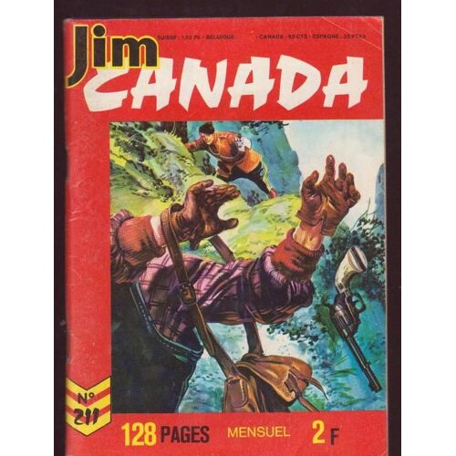 Jim Canada  N° 211 : " Comic Pocket Français En Noir & Blanc Contenant Des Bandes Dessinées De Cow Boys & D'indiens "