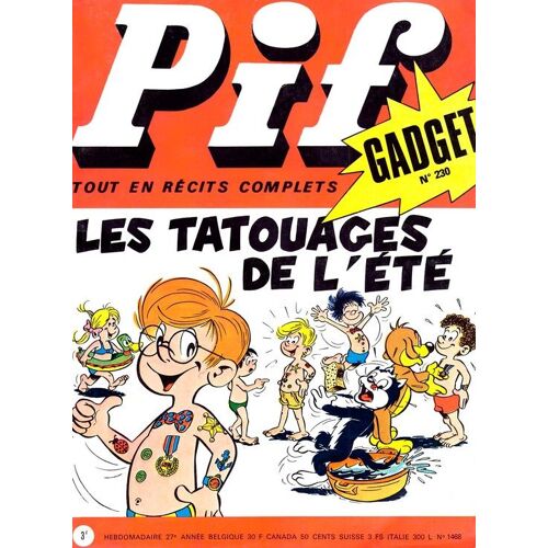 Pif Gadget N° 230 : Les Tatouages De L'été