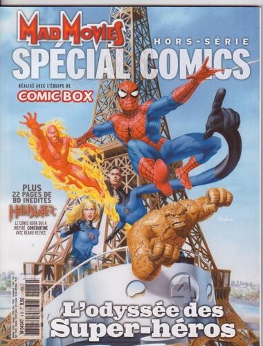 Mad Movies ( Réalisé Avec L'équipe De Comic Box )  N° 1 : Spécial Comics / Hellblazer : 22 Pgs De Bd Inédites / L'odyssée Des Super-Héros