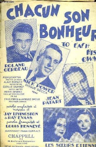 Chacun Son Bonheur (To Each His Own)
