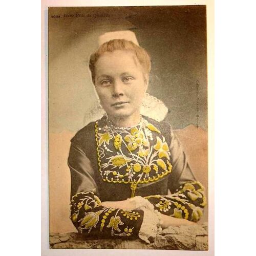 Carte Postale Ancienne Coloree Bretagne Jeune Fille De Quimper