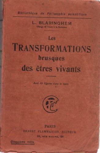 Les Transformations Brusques Des Êtres Vivants