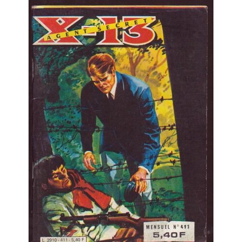 Agent Secret X-13  N° 411 : " Comic Pocket Français En Noir & Blanc Contenant Des Bandes Dessinées D'espionnage "