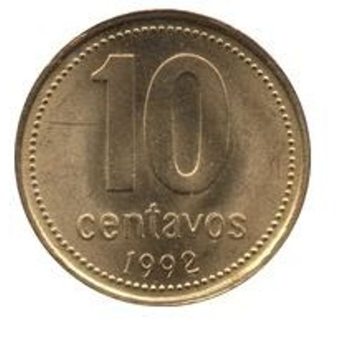 Pièce 10 Centavos Argentine - 1992