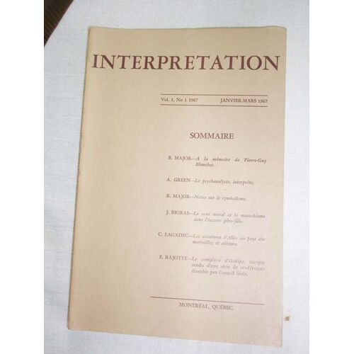 Interpretation  N° 1