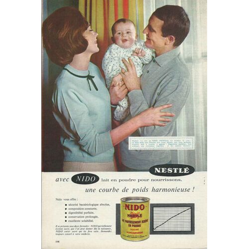 Publicité Papier - Lait En Poudre "Nido" De Nestlé De 1964