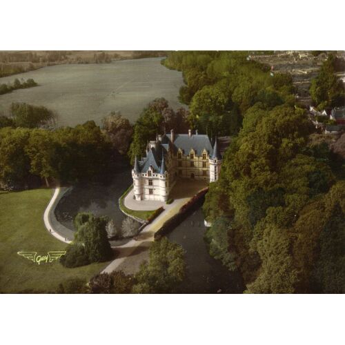 Azay-Le-Rideau Le Château Vue Du Ciel