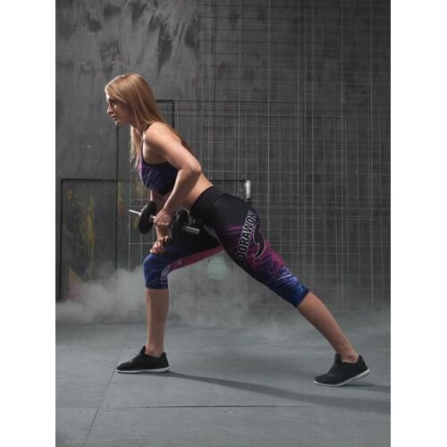 Legging 3/4 Sport Femme Electric Taille L, Par Dorawon