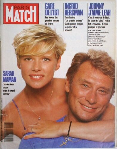 Paris Match  N° 2047 : Johnny Hallyday Marcel Proust Andrew & Fergie Eve Ruggieri Caroline & Stéphanie De Monaco Ingrid Bergman Félix Leclerc