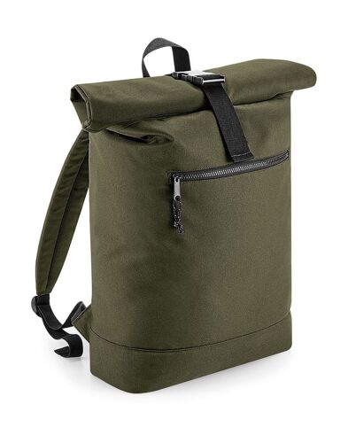 Sac à dos roll-top polyester recyclé - BG286 - vert militaire