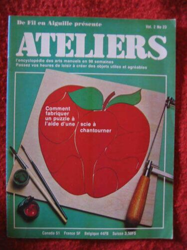 De Fil En Aiguille   Ateliers  N° 23 : Vol 2 N°2 Scie A Chantourner /Chapeaux Cloche/ Les Decoupages / Les Fours  Argile:Tresse S Et Cordelieres   Batik Mandala