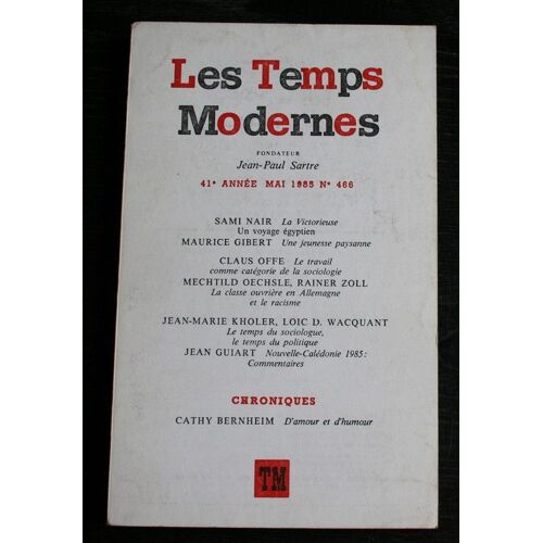 Les Temps Modernes 466 Mai 1985