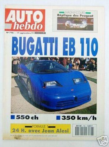 Auto Hebdo N 796 17 Sept 91 Bugatti Eb 110 F1 Alesi