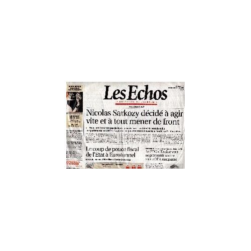 Les Échos  N° 19916 : Série Limitée,Spécial Montres,Dossier Beauté,La Saga Gitana Des Rothschild,Thierry Frémaux,La Table De Chevet De Valérie Lemercier