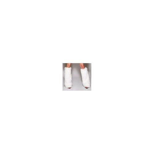 Couvre-Bottes Fourrure Synthétique Blanche Mère Noel