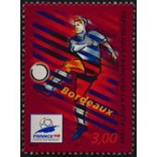 Timbre Oblitéré Coupe Du Monde De Football France 98 Bordeaux - 1998 Yvert Et Tellier N°3130
