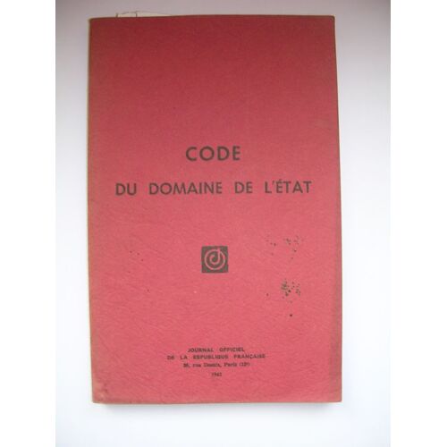 Code Du Domaine De L'etat