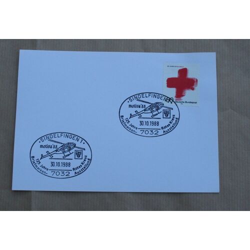 Carte Sindelfingen Allemagne 1988 Croix Rouge