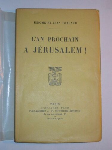 L An Prochain A Jerusalem