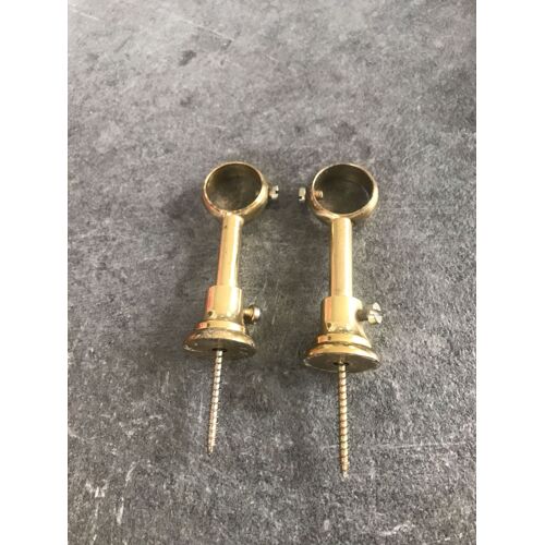 2 petites fixations laiton doré diamètre 2cm