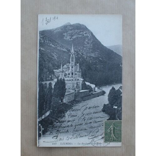 Carte Postale Lourdes, Affranchie : 1914