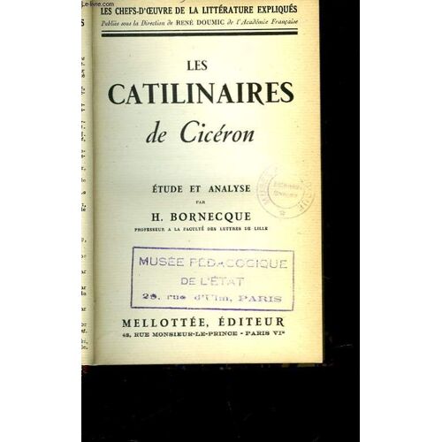 Les Catilinaires De Ciceron